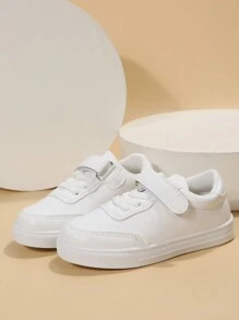 Fashionable Unisex Casual Hook And Loop Slip On Sneakers For Kids, Perfect For Back-To-School Season
