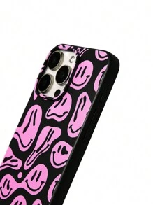 Dedraw Studio Artist Dark 1 件黑色保护性柔软卡哇伊手机壳，适用于手机，印有可爱笑脸图案，防震全包边，节日 - 黑色 - 查看 3