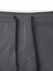 Manfinity Homme Quần lót nam có túi bên hông dành cho trang phục hàng ngày - Màu xám đen - Xem 6