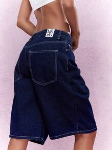MISSGUIDED Denim Bermuda Shorts - Blue - View 4