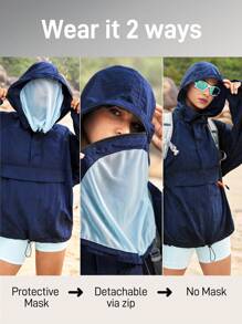 In My Nature Ladies' Plain And Simple Everyday Outdoor Jacket, Regular Fit - Navy Blue - View 1