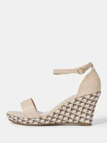 Styleloop Women's Fashion Versatile Platform Wedge Sandals - Apricot - View 2
