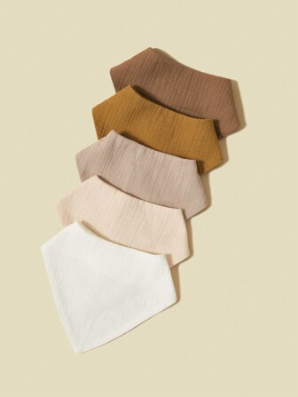 5 st/pack enkla bomullshaklappar, mjuka och andningsbara rapsdukar, baby showerpresent