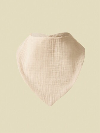 5pcs/Pack Plain Cotton Infant Bibs, Soft & Breathable Baby Burp Cloths, Baby Shower Gift