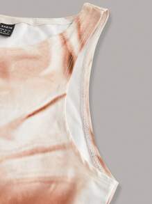 SHEIN ICON Body Heat Map Print Tank Long Dress - Rust Brown - View 4