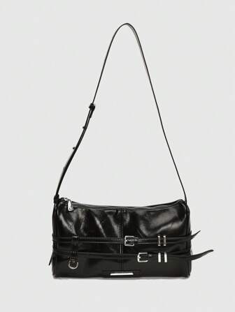 Grunge Punk Neuankömmling Heiße Mädchen Tasche Frauen Schultertasche, Punk Stil Motorrad Tasche, Gothic Lässig Handtasche für Mädchen