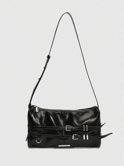 Grunge Punk Neuankömmling Heiße Mädchen Tasche Frauen Schultertasche, Punk Stil Motorrad Tasche, Gothic Lässig Handtasche für Mädchen