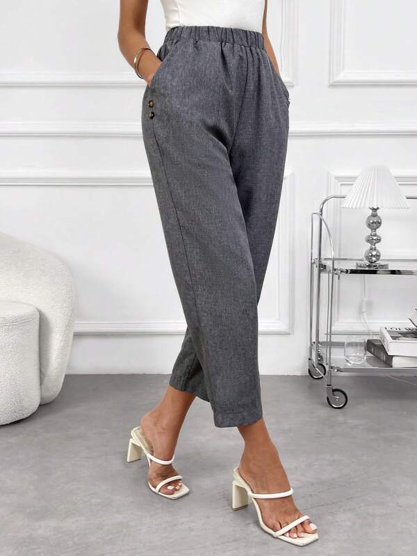 EMERY ROSE Women's Casual Corduroy Tapered Pants Fall Pants Teacher Pants