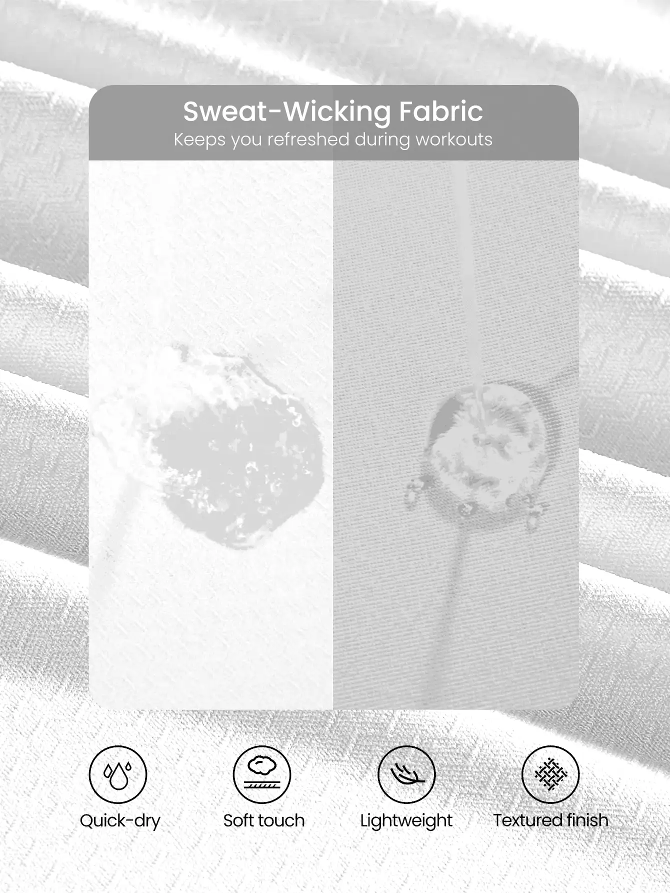 GLOWMODE 快干剪裁後背 圓領 側面開叉運動背心，健身運動日常皆適用 - 白色 - 查看 2