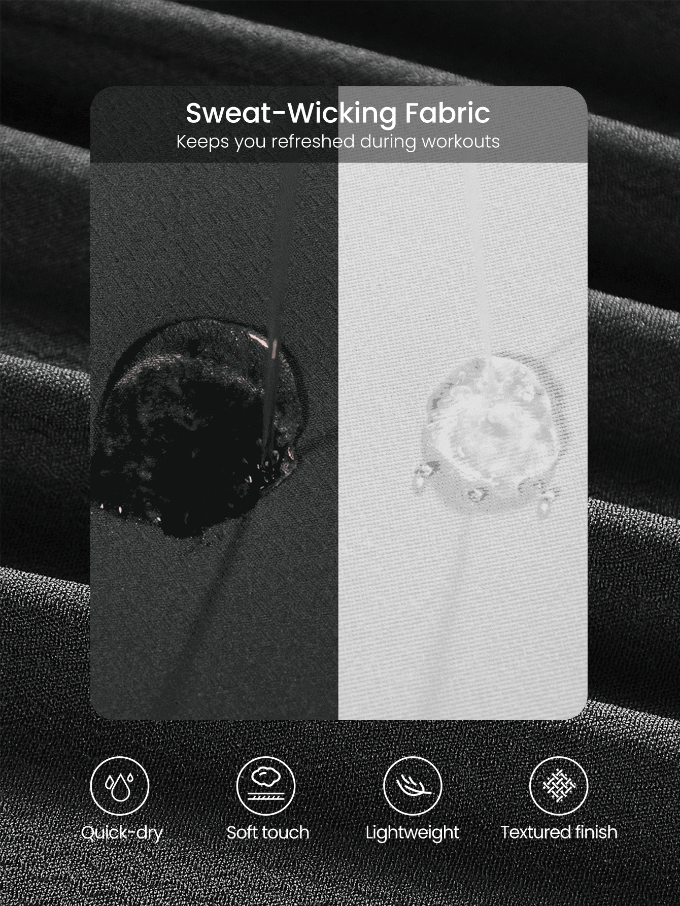 GLOWMODE Lightweight Quick-Dry Just E Cutout Loose Fit Long Sleeve Tee Gym Workout Daily - Black - View 2