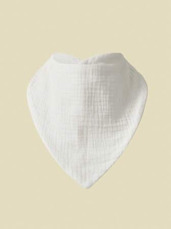 5pcs/Pack Plain Cotton Infant Bibs, Soft & Breathable Baby Burp Cloths, Baby Shower Gift