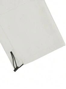 Manfinity Hypemode Men Flap Pocket Side Drawstring Waist Cargo Pants - Beige - View 6