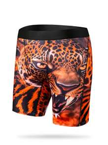 Manfinity Quần lót nam boxer dài in hàng ngày - Nhiều màu - Xem 5