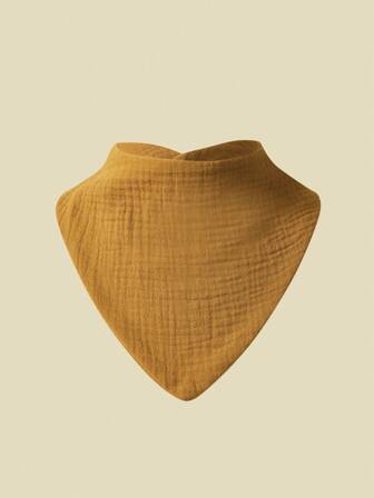 5pcs/Pack Plain Cotton Infant Bibs, Soft & Breathable Baby Burp Cloths, Baby Shower Gift