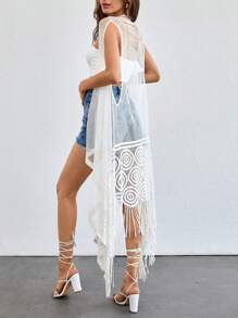 RueChic MULTIPACK Laced Detailed Summer Kimono - Blue and White - View 2