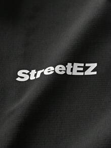 Manfinity VCAY Bộ áo sơ mi ngắn tay in họa tiết đen trắng chắp vá rộng rãi cho nam - màu đen - Xem 6