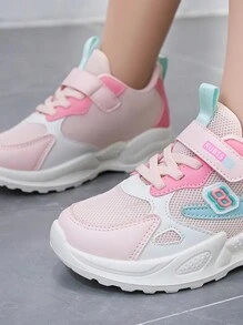 女童運動鞋，採用勾鈎環設計，舒適時尚，休閒風格 - 粉色 - 查看 3