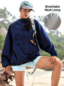In My Nature Ladies' Plain And Simple Everyday Outdoor Jacket, Regular Fit - Navy Blue - View 5