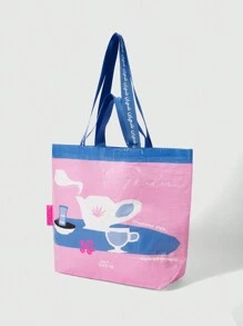 SHEIN Gift- Custom Woven Tote Bag A, Exclusive To Offline Events - Pink - View 5