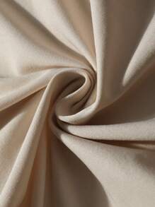 Allurite Váy hở eo đơn giản màu trơn hàng ngày cho nữ - màu đen - Xem 5