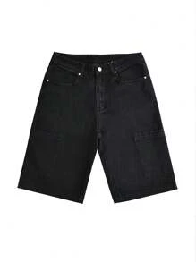 Men's Loose Fit Casual Denim Shorts Jorts With Side Pockets