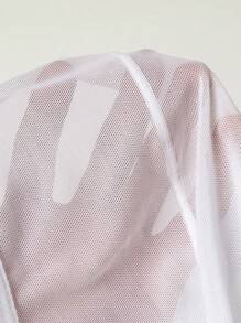 Manfinity Men's Solid Color Sexy See-Through Underwear Thong - White - View 7