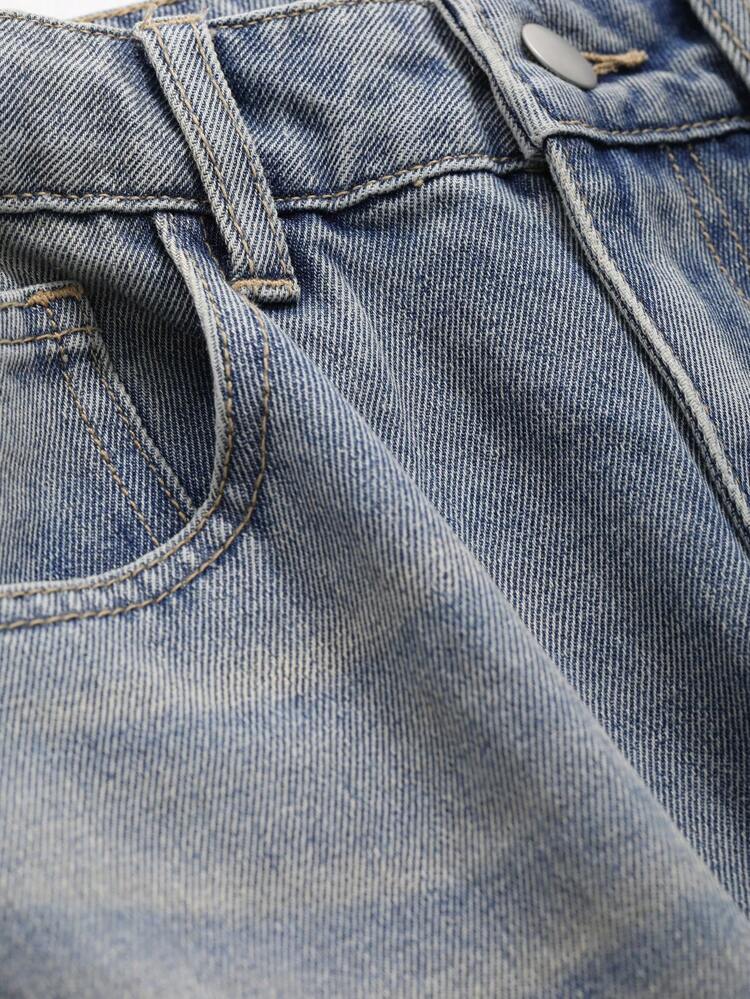 Slant Pocket Wide Leg Jeans
