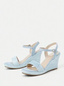 Styleloop Wedge Heel Fashionable Women's Shoes - Blue - View 2