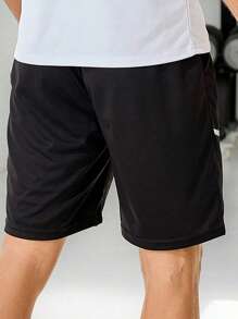 Manfinity Running Boyfriend Style Men's Color Blocking Stripe Printed Simple Daily Sports Shorts School