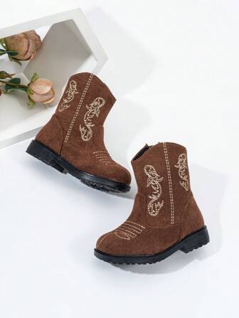 26 Spring Western Cowboy Boots, New Durable, Warm And Comfortable Flat Western Cowboy Style Infant Boots