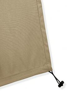 Manfinity EMRG 宽松版型男式抽绳腰工装裤，带字母贴饰和翻盖口袋 - 卡其色 - 查看 5