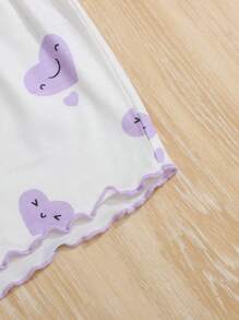 SHEIN 4pcs Young Girl Cute Rabbit Pattern Knitted Set - Tank Top, Shorts, And Pajamas For Summer
