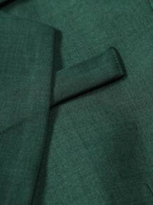 Manfinity Mode Solid Color Front Button Long Sleeve Jacket And Pocketed Long Pants Suit