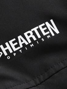 FRIFUL Áo khoác trùm đầu in chữ màu khối rộng rãi ấm áp thường ngày cho nữ mùa đông - màu xanh lá - Xem 11