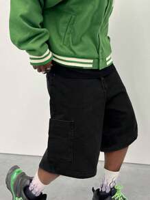 Men's Loose Fit Casual Denim Shorts Jorts With Side Pockets