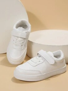 Fashionable Unisex Casual Hook And Loop Slip On Sneakers For Kids, Perfect For Back-To-School Season