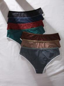 7pcs Skull Print High Elasticity Comfortable Triangle Underwear Set - Multicolor - View 2