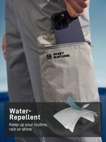 In My Nature Flap Pocket Side Cargo Pants - Grey - View 3