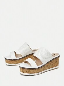 Styleloop Giày sandal đế xuồng thời trang nữ - trắng - Xem 2