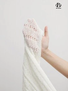 BizChic 休閒女士夏季單排釦白色針織上衣 - 白色 - 查看 4