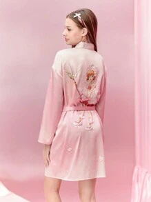 CARDCAPTOR SAKURA | SHEIN Women's Cute Cartoon Figure Printed Comfortable Robe