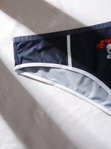 7pcs Skull Print High Elasticity Comfortable Triangle Underwear Set - Multicolor - View 3