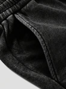 ROMWE MEN Street Life Heren Letter Grafische Shorts, Ideaal Voor Dagelijks Gebruik In De Lente En Zomer, School