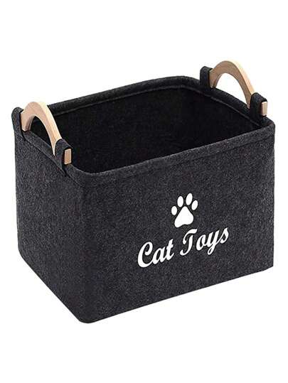 PETSIN Pudełko do przechowywania artykułów dla zwierząt dla kotów i psów, organizer na zabawki dla zwierząt