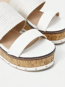 Styleloop Giày sandal đế xuồng thời trang nữ - trắng - Xem 3