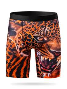 Manfinity Quần lót nam boxer dài in hàng ngày - Nhiều màu - Xem 1