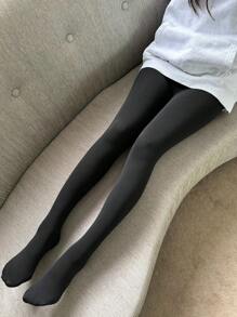 DAZY Quần tất/Quần/Quần legging/Quần Skinny màu trơn phong cách đơn giản hàng ngày - màu đen - Xem 8