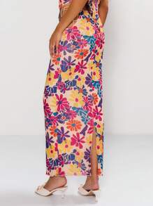 MUSERA 印花网纱半身裙 波西米亚风 夏季 可爱 婚礼宾客 夏季 优雅别致 - 彩色 - 查看 2