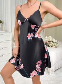 Váy ngủ Cami in hoa thông thường cho nữ Váy ngủ Pajama - Nhiều màu - Xem 5