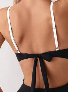 Swim Vcay Contrast Binding One Piece Swimsuit For Summer - Multicolor - View 6